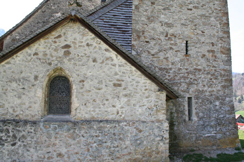 Eglise de Rossinière vue de profil