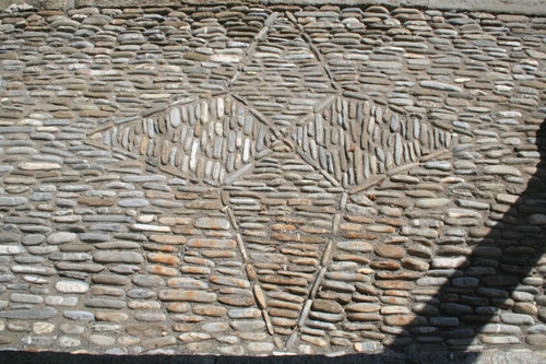 Mosaïque sur le devant de l'église